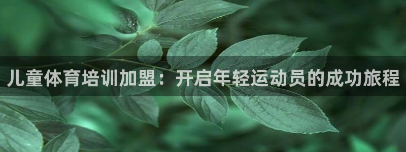 富联娱乐负责人名单：儿童体育培训加盟：开启年轻运动员